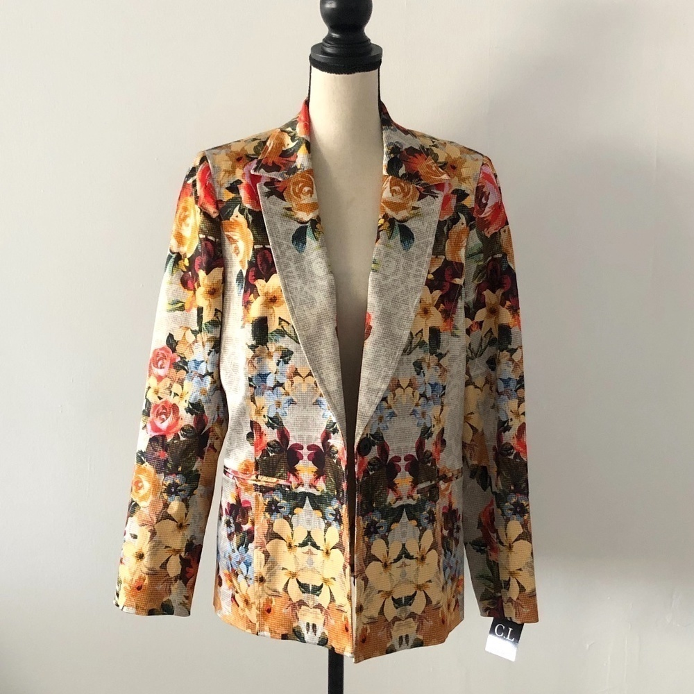 Cara Lotti Floral Print Blazer Size 48